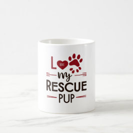 Caneca De Café Ame O Meu Resgate Pup Mug