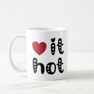Caneca De Café Ame-o Quente com Corações