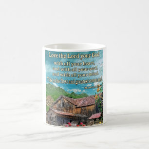 Caneca De Café Ame o Senhor seu Deus com todo seu coração