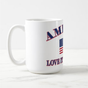 Caneca De Café Ame os Estados Unidos ou Deixe-os