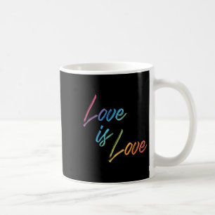 Caneca De Café Ame Rainbow Color Cute Happy Positive Quote Graph