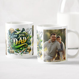 Caneca De Café Ame Você Pai Fotos Personalizadas Pescar