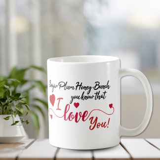 Caneca De Café Ameixa Doce, Querido, Eu Te Amo