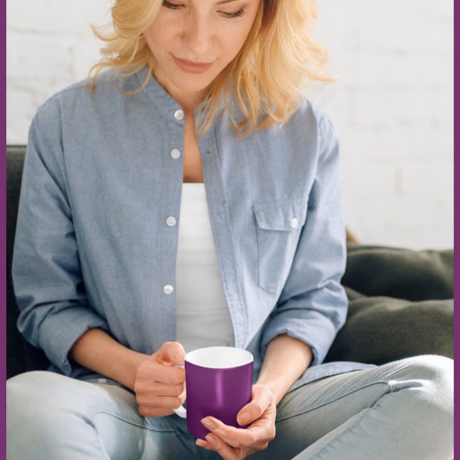 Caneca De Café - Ameixa Sólida Elegante - Mug De Café (Mockup 1)