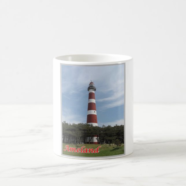 Caneca De Café Ameland - Holanda - Ilhas Frísias - Farol - (Centro)