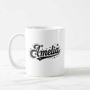 Caneca De Café Amelia nome primeiro último familiar