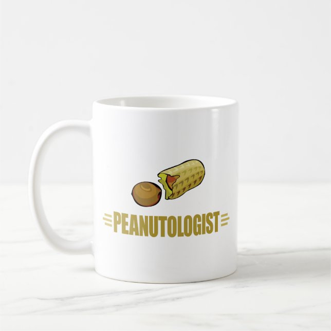 Caneca De Café Amendoim engraçado (Esquerda)
