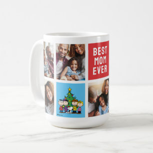 Caneca De Café Amendoins de Natal Colagem de Fotografias da Mãe