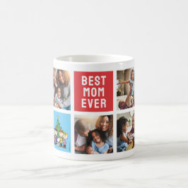 Caneca De Café Amendoins de Natal | Colagem de Fotografias da Mãe