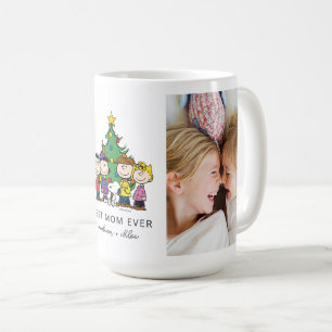 Caneca De Café Amendoins de Natal   Melhor Foto Da Mãe Nunca