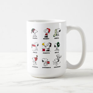 Caneca De Café Amendoins   Florestas de Natal de Snoopy