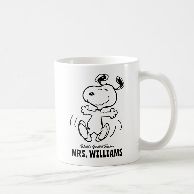 Caneca De Café Amendoins | Maior Professor Snoopy Personalizado (Direita)