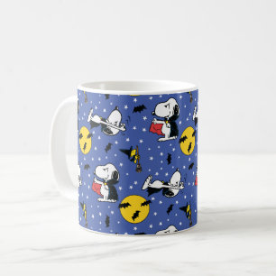 Caneca De Café Amendoins Padrão de Vampiro de Snoopy
