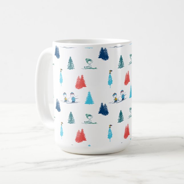 Caneca De Café Amendoins | Pele de inverno o padrão das manchas (Frente Esquerda)