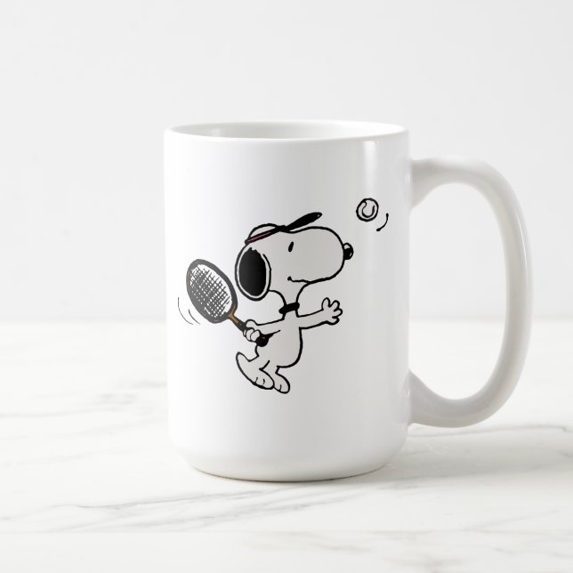 Caneca De Café Amendoins | Snoopy Plays Tênis (Direita)