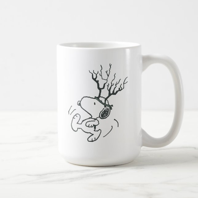 Caneca De Café Amendoins | Snoopy Reindeer (Direita)