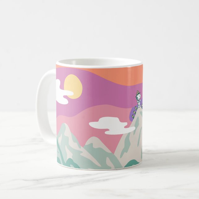 Caneca De Café Amendoins | Snoopy & Troop Caminhando a Montanha (Frente Esquerda)