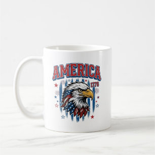 Caneca De Café América 1776 Águia Vintage Camisa Patriótica Desig