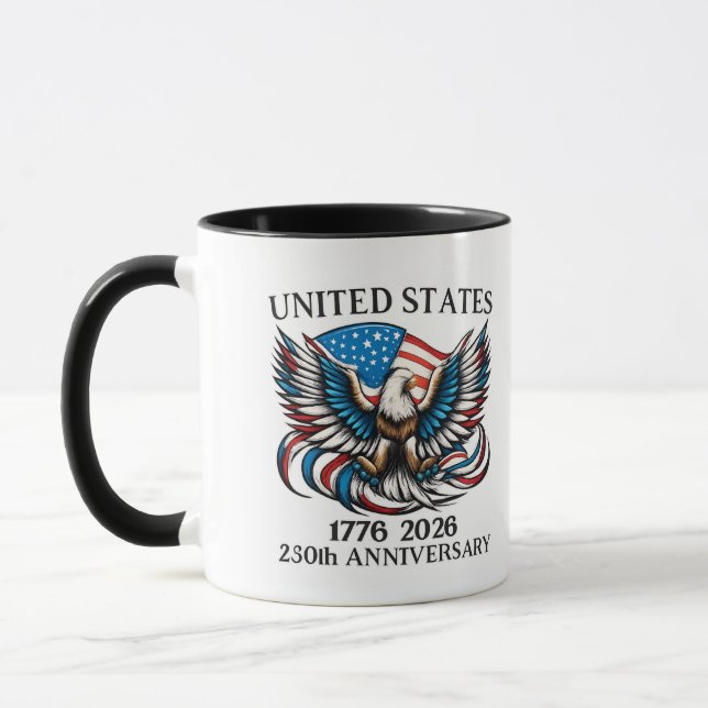 Caneca de Café América 1776 – Aniversário de 250 a (Esquerda)