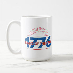 CANECA DE CAFÉ AMÉRICA 1776 TERRA DA LIBERDADE