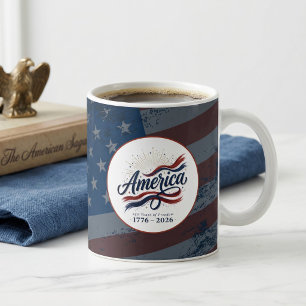 Caneca De Café América 250 Anos 4 de Julho Dia da Independência