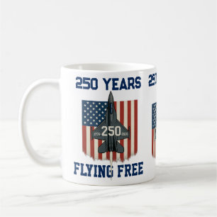 Caneca De Café América 250 Anos Voando Livre Jato - 1776-2026
