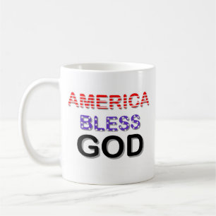 Caneca De Café América abençoa o deus