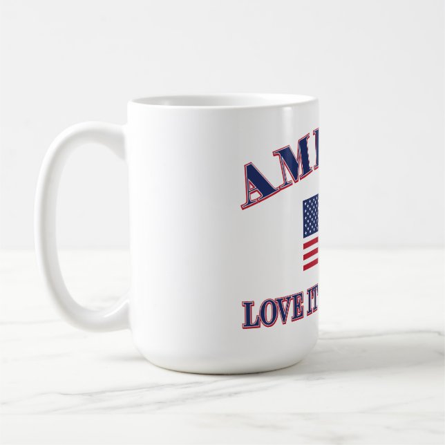 Caneca De Café América Ame ou Deixe (Esquerda)