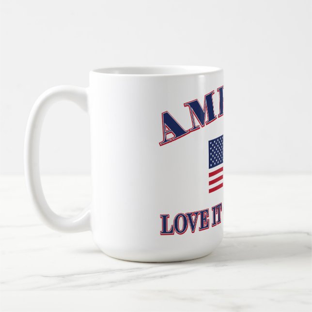 Caneca De Café América Ame ou Deixe (Esquerda)