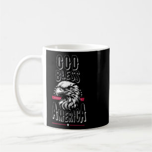 Caneca De Café América deus abençoe, águia dos EUA