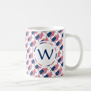 Caneca De Café AMÉRICA DEUS ABENÇOE do Monograma Personalizado Pa
