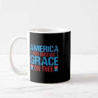 Caneca De Café América Deus Derramou Sua Graça Sobre Ti - Liberda