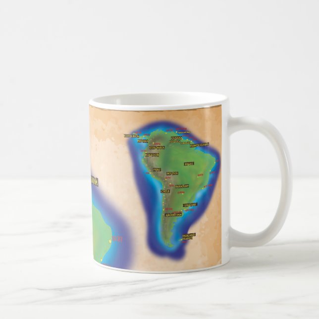 Caneca De Café América do Sul (Direita)