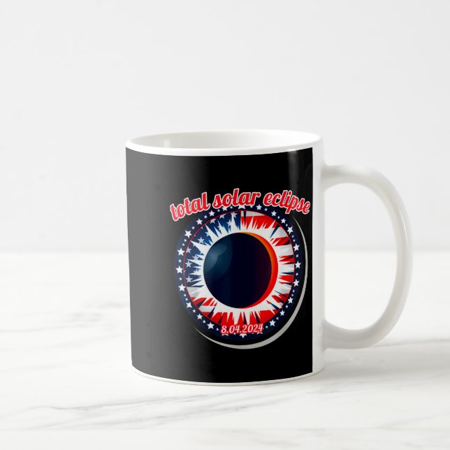 Caneca De Café América eclipse solar texas 4.8.24 eclipse solar t (Direita)