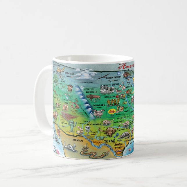 Caneca De Café América Naturalmente (Frente Esquerda)