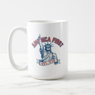Caneca De Café AMÉRICA PRIMEIRO - Fundada em 1776