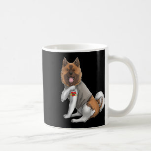 Caneca De Café American Akita I Love Mãe Tattoo Camiseta de cão M