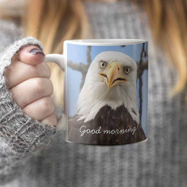 Caneca De Café American Bald Eagle Boa Manhã Engraçado (Criador carregado)