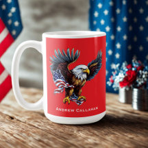 American Bald Eagle Patriotic USA Flag 4 de julho 