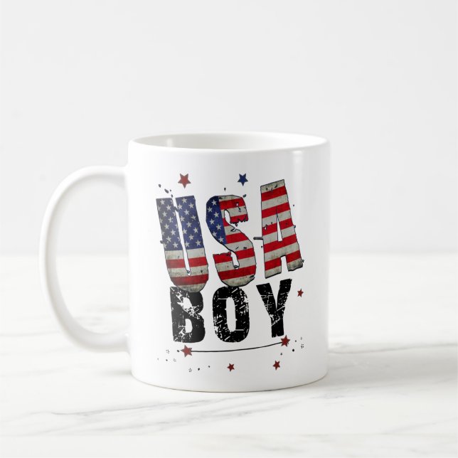 Caneca De Café American Boy personalizado (Esquerda)
