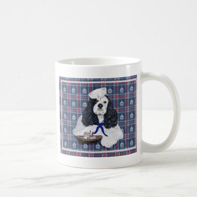 Caneca De Café American Cocker Spaniel Marinheiro (Direita)