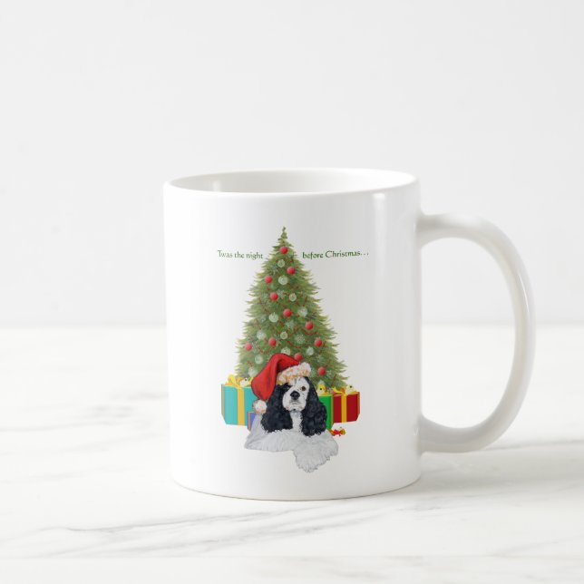 Caneca De Café American Cocker Spaniel Natal (Direita)