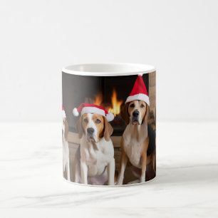 Caneca De Café American English Foxhound Lareira Natal