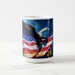 Caneca De Café American Flag American American Eagle TRUMP 2024