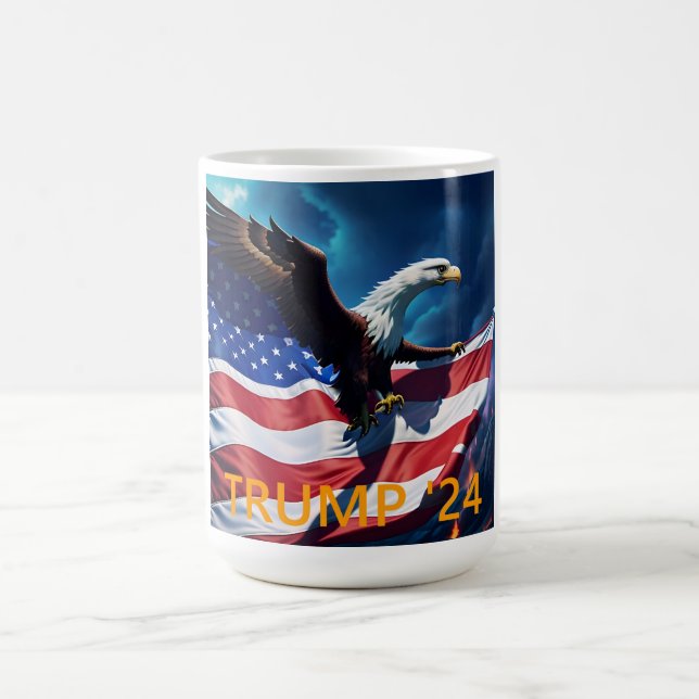 Caneca De Café American Flag American American Eagle TRUMP 2024 (Centro)