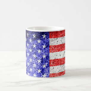 Caneca De Café American Flag Grunge