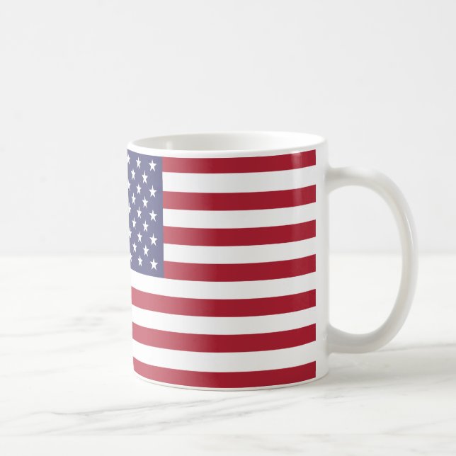 Caneca De Café "American Flag Mug - Stars and Striges Patrióticos (Direita)