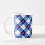 Caneca De Café American flag plaid pattern<br><div class="desc">American flag plaid pattern. Fancy design for New Year Eve party. It is a must have design. Happy New Year Funny Gift for all family members waiting for new year countdown. Cool design New Year Eve celebration gift. Happy New Year Gift for all beloved ones including son, daughter, mom, dad,...</div>