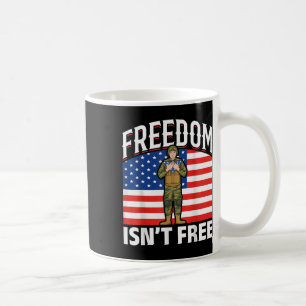 Caneca De Café American Flag United States Freedom Soldier Mem