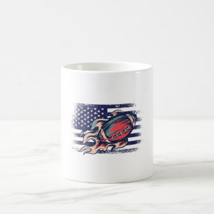 Caneca De Café American Football Fan Jersey Shirt USA Flag